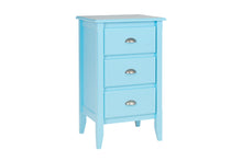 Load image into Gallery viewer, 3-Drawer Nightstand shown with Pewter Cup Pulls and Beadboard panel option.
