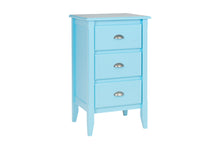 Load image into Gallery viewer, 3-Drawer Nightstand shown with Pewter Cup Pulls and Beadboard panel option.