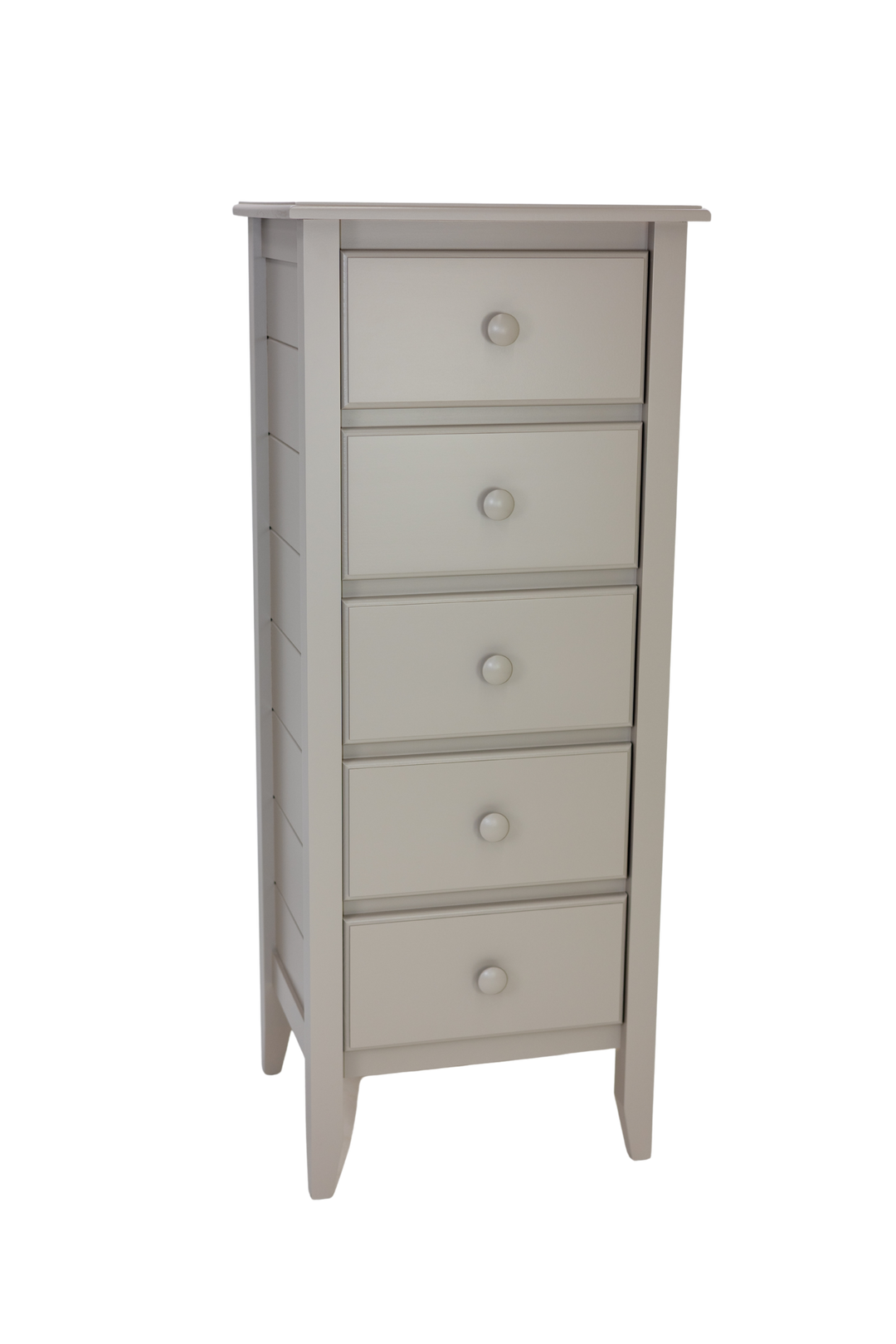 5-Drawer Lingerie with Barnboard Panels and Small Mushroom Knobs in Goose