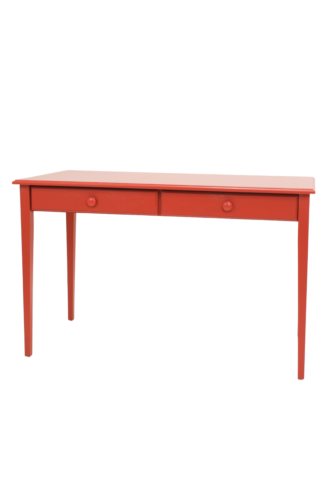 Large Writing Table with Small Mushroom Knobs in Tango
