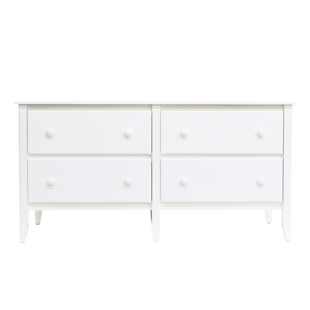 4-Drawer Dresser with Small Mushroom Knobs in Sugar