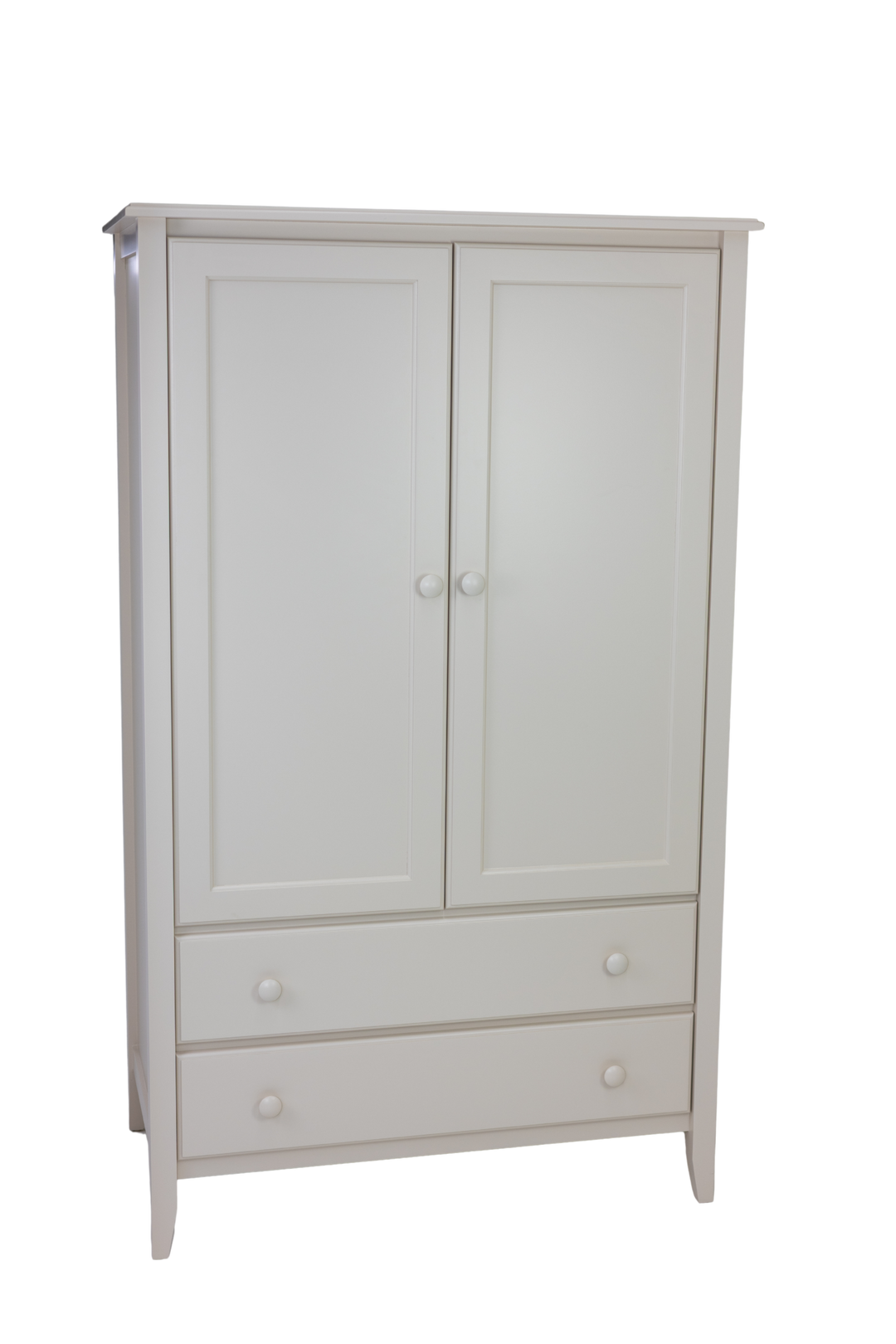 2-Drawer Wide Armoire with Cubbies and Pole with Smooth Panels in Hammock