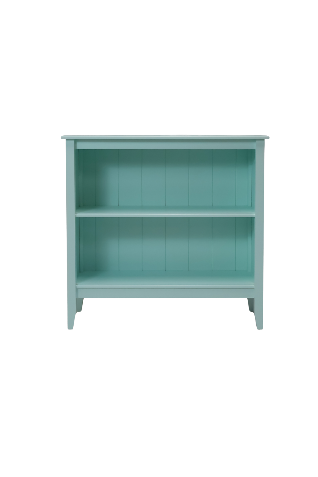 Low Wide Bookcase with 2-Fixed Shelves with Bearnboard Panels in Taffy