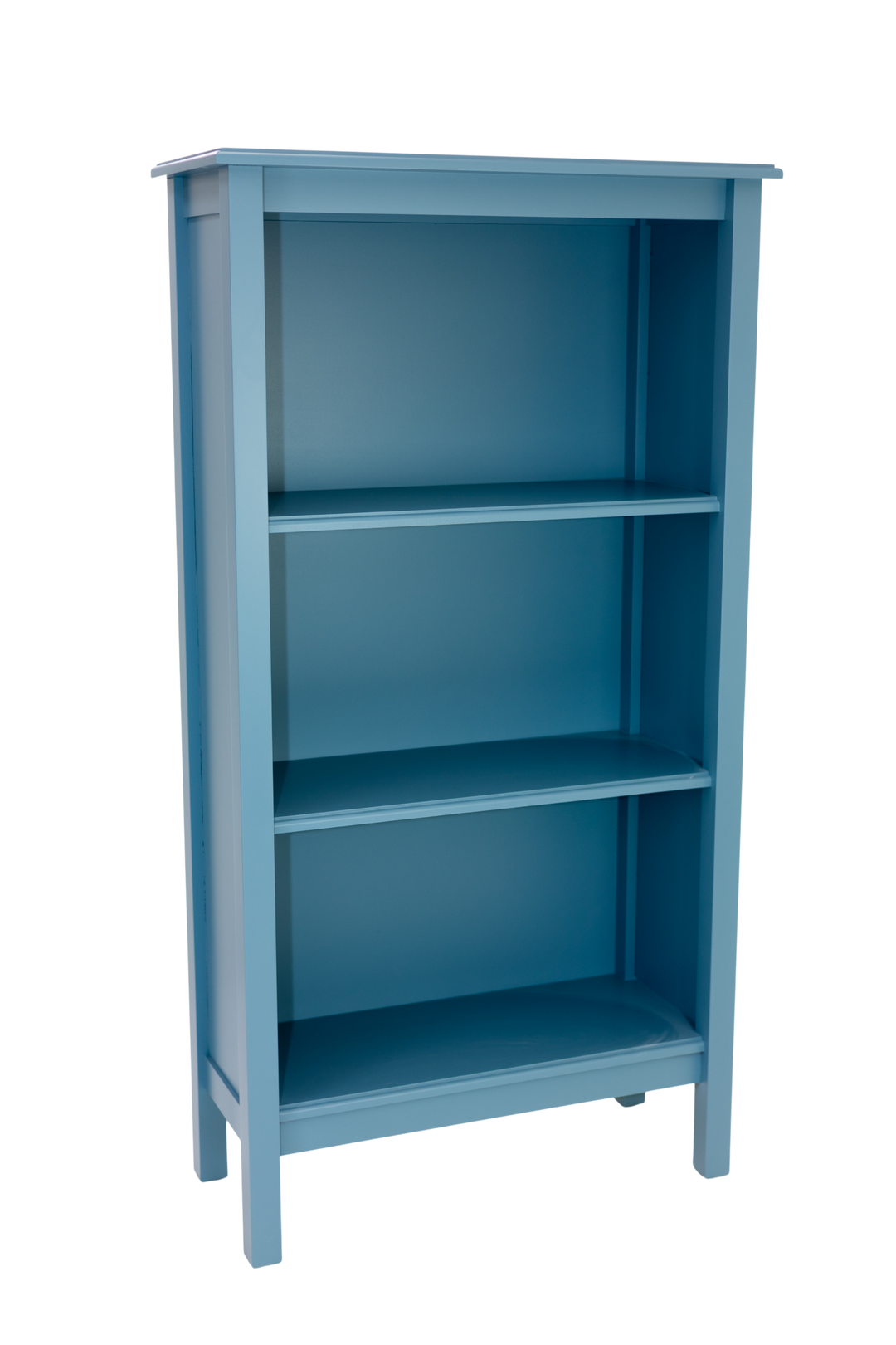 3-Shelf Bookcase with Square Legs and Smooth Panels in Evangeline