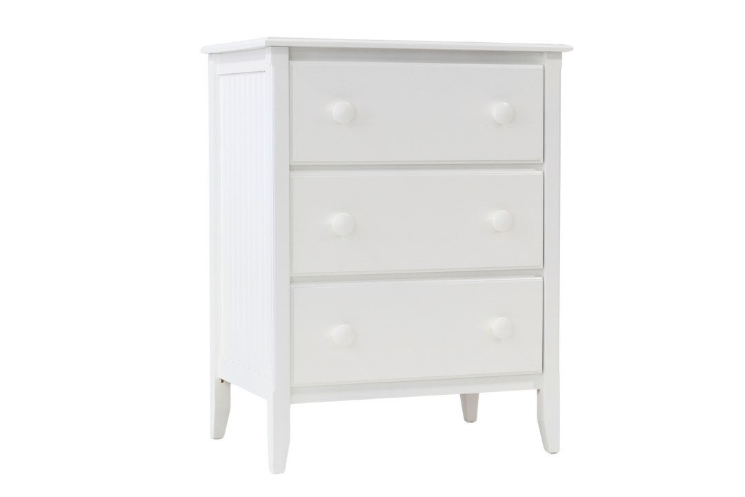 3-Drawer Chest with Beadboard Panels in Birch