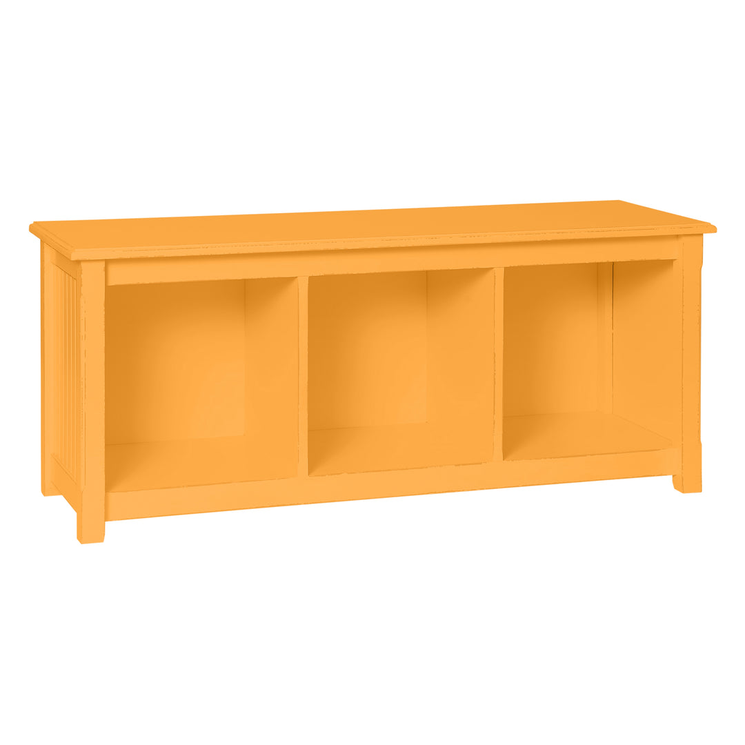 Anchor Storage Bench with Beadboard Panels in Marigold