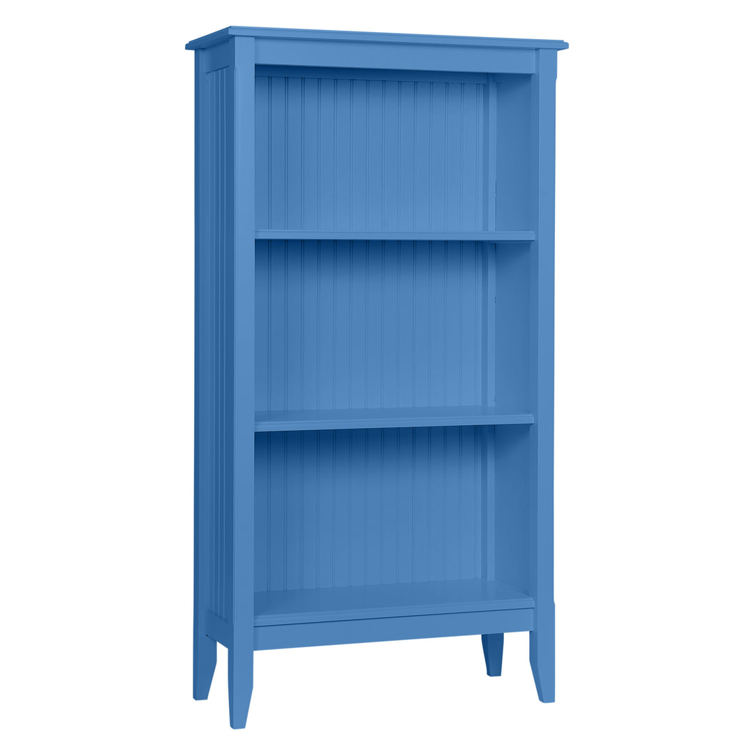 3-Shelf Bookcase with Beadboard Panels in Heron