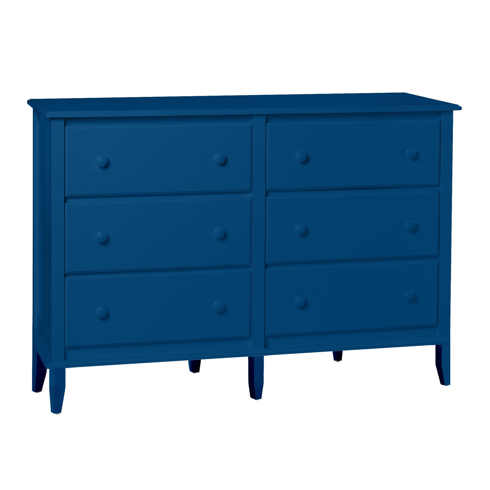 6-Drawer Dresser with Beadboard Panels and Small Mushroom Knobs in Lak –  Maine Woodworks