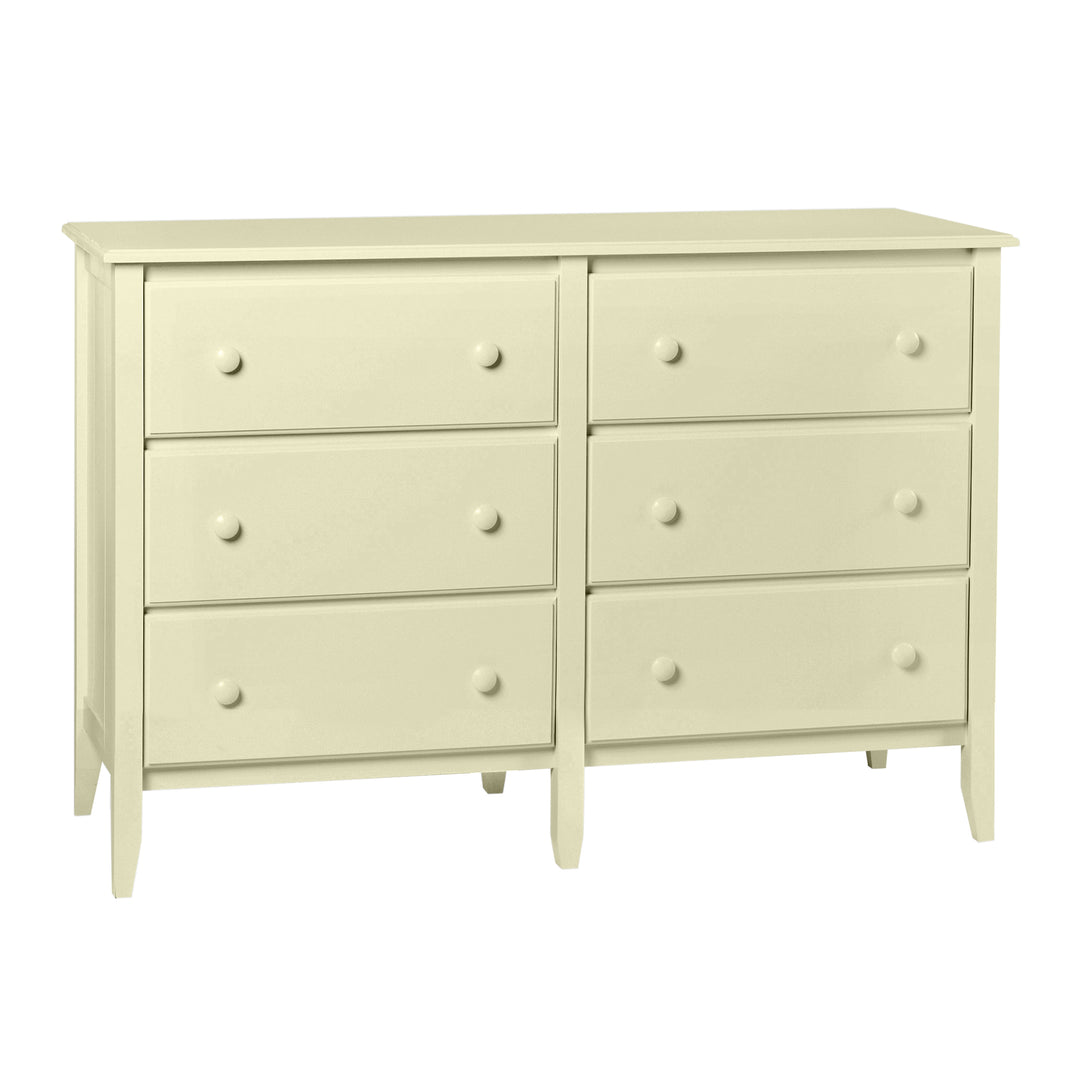 6-Drawer Dresser  with Small Mushroom Knobs in Reflection