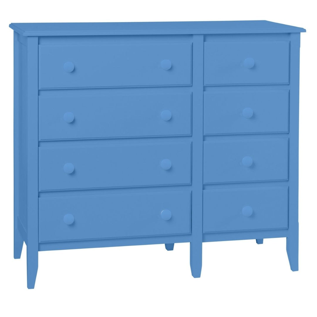 8-Drawer Chest Lingerie Combo with Small Mushroom Knobs in Heron