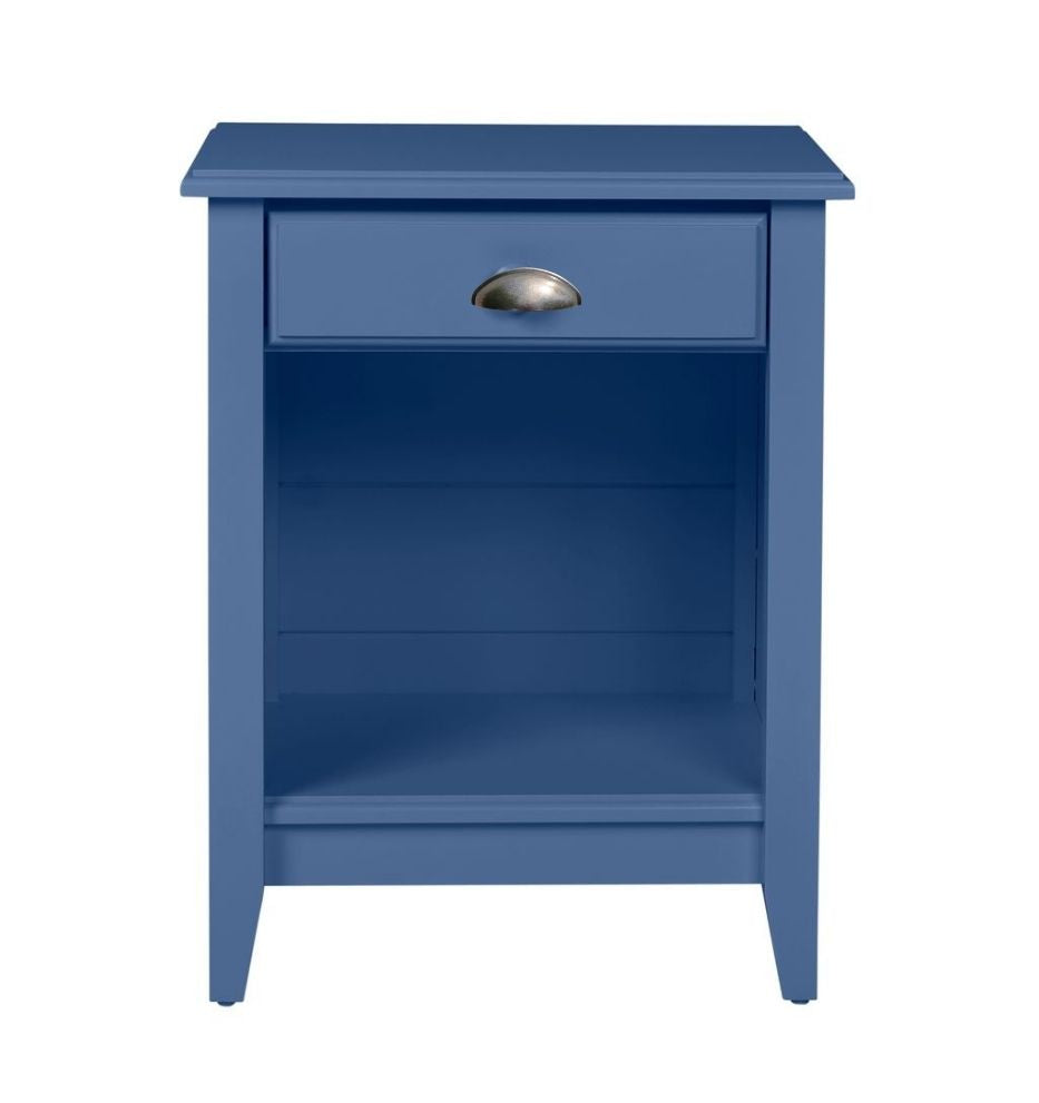 Wyatt Nightstand with Shiplap Panels and Pewter Cup Pull in Starry Night (1 of 2)