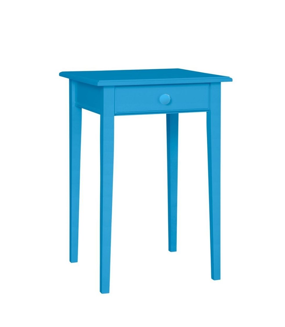 Cove Tapered Leg Table with Small Mushroom Knob in Sailor