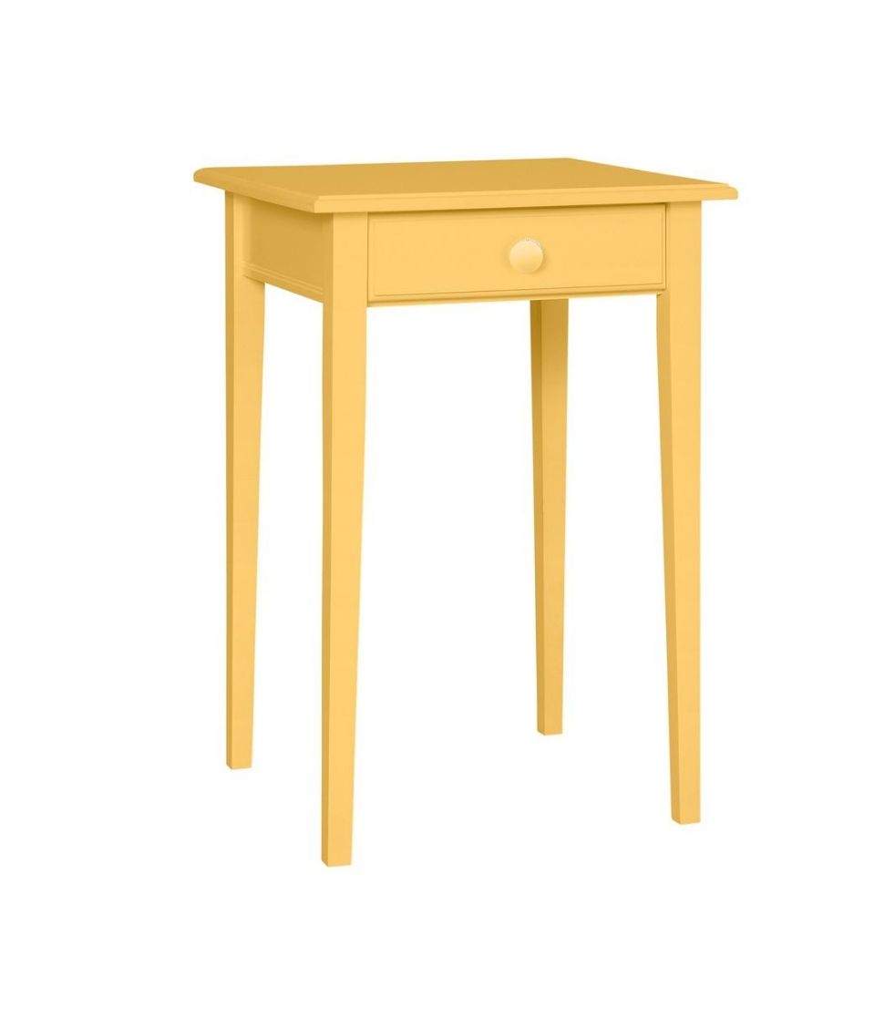 Cove Tapered Leg Table with Small Mushroom Knob in Sunny