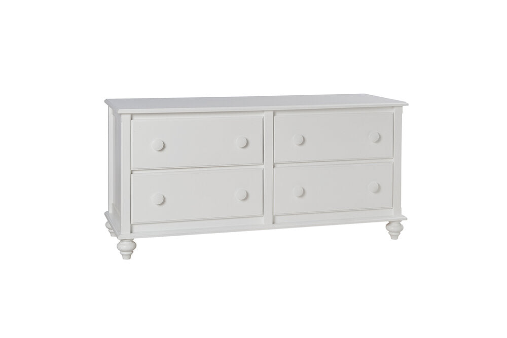 short 4 drawer dresser Wooden Chest of Drawers for Bedroom, Noelse Small 4 Drawer Dresser Bedroom Storage Cabinets with Drawers for Categorized Storage, White