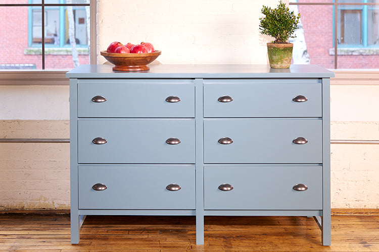 blue dresser Farmhouse Six-Drawer Dresser – Maine Woodworks